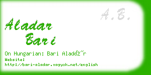 aladar bari business card